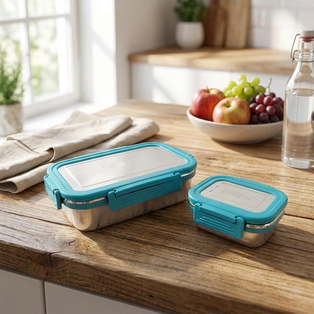 Jerry 2 Pc Stainless Steel Lunch Box