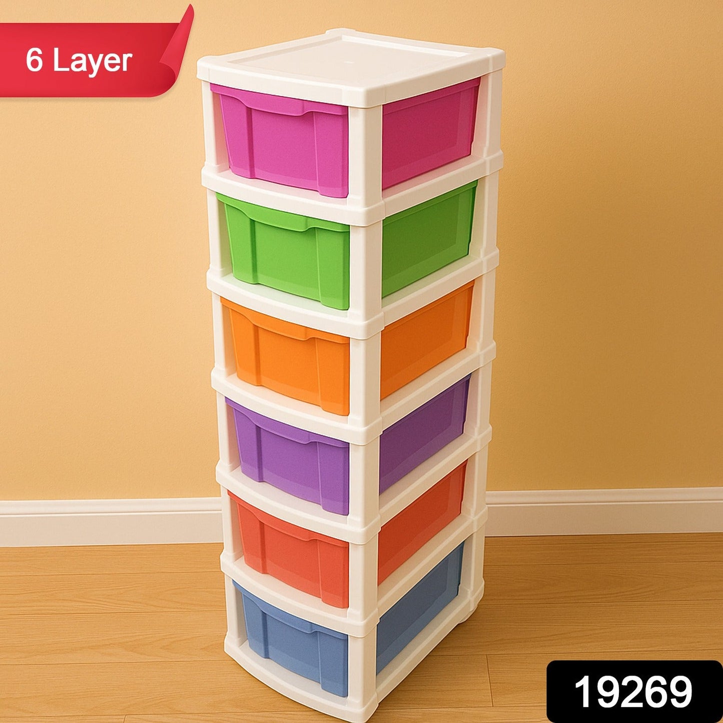 6-Layer Colorful Storage Drawers