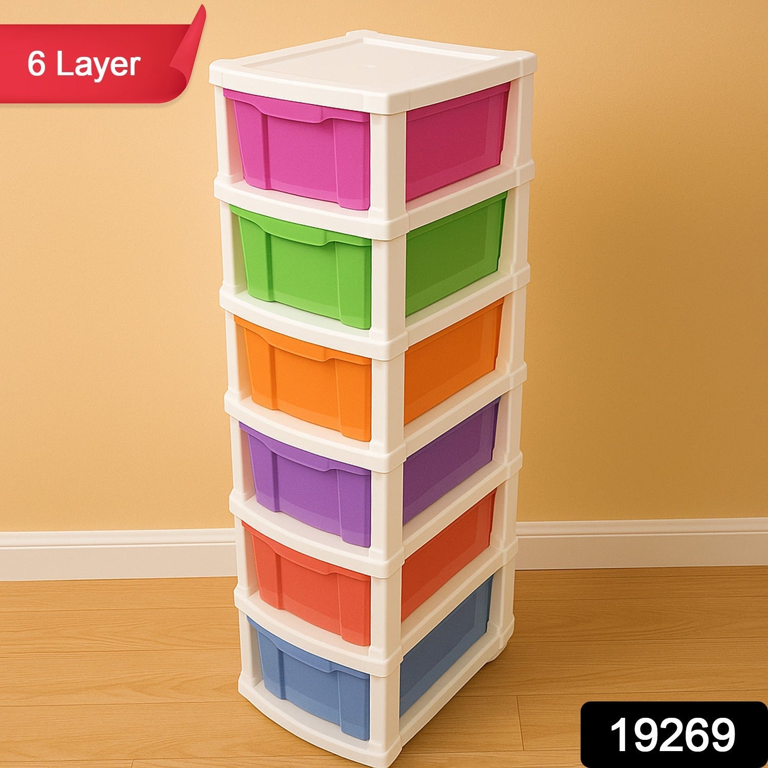 6-Layer Colorful Storage Drawers