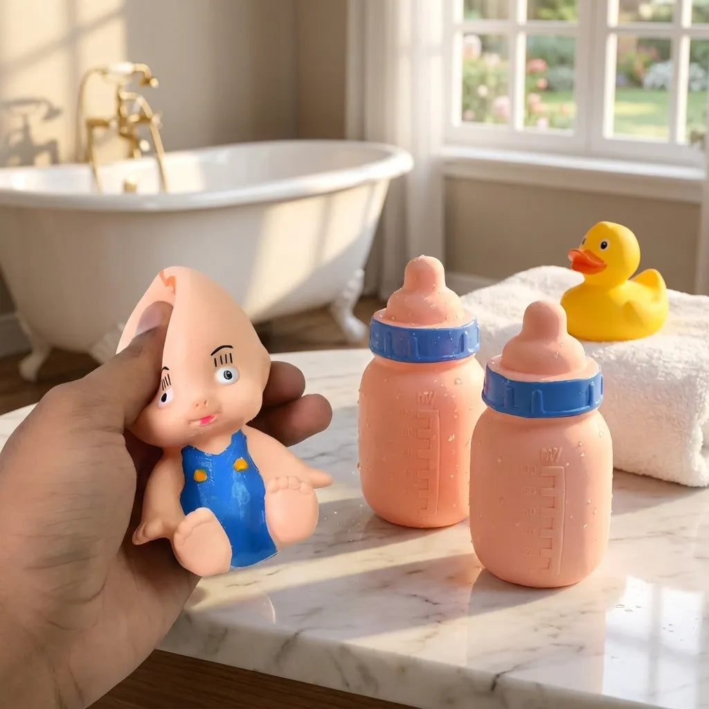 Baby And Bottle Squeeze Chu Chu Fun Toy