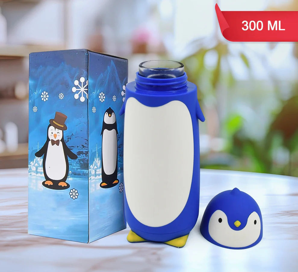 Penguin cartoon water bottle