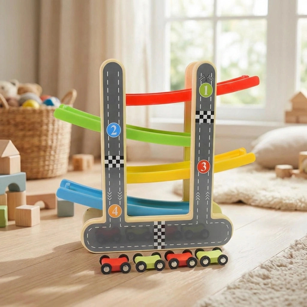 Wooden Click-Clack Race Track