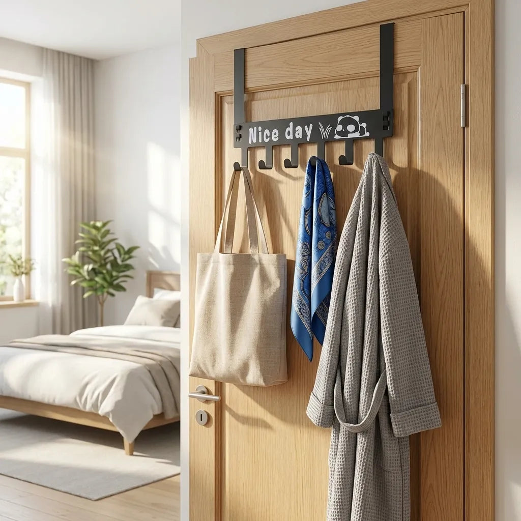 Heavy-duty Carbon Steel Door Hook Hanger Rack