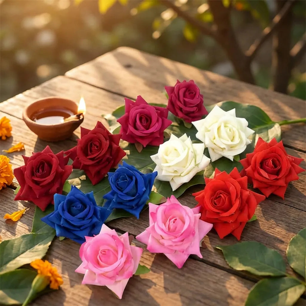 Colorful Flower Hair Clips