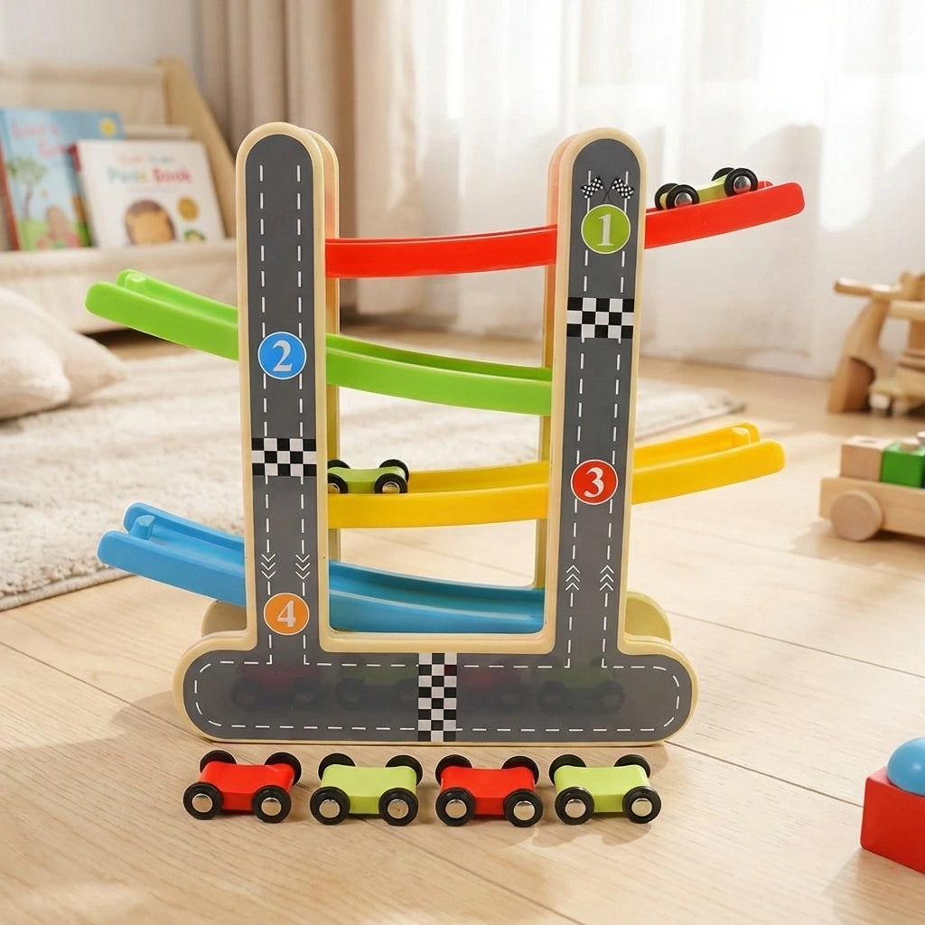 Wooden Click-Clack Race Track