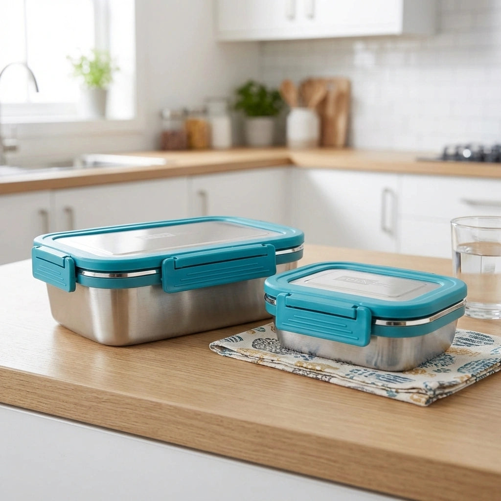 Jerry 2 Pc Stainless Steel Lunch Box