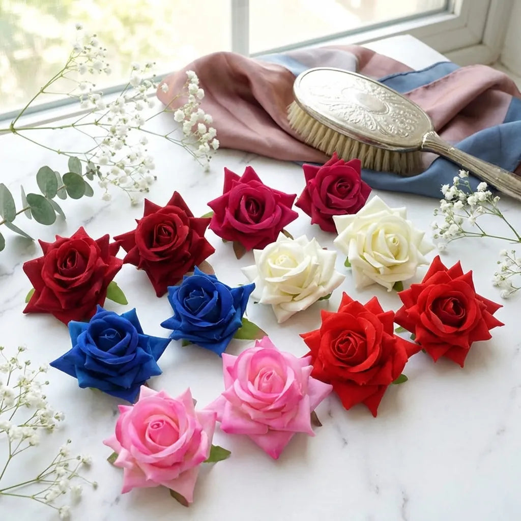 Colorful Flower Hair Clips
