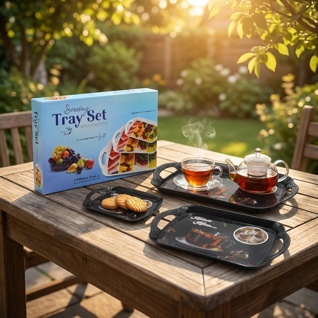 Melamine Serving Tray Set Of 3