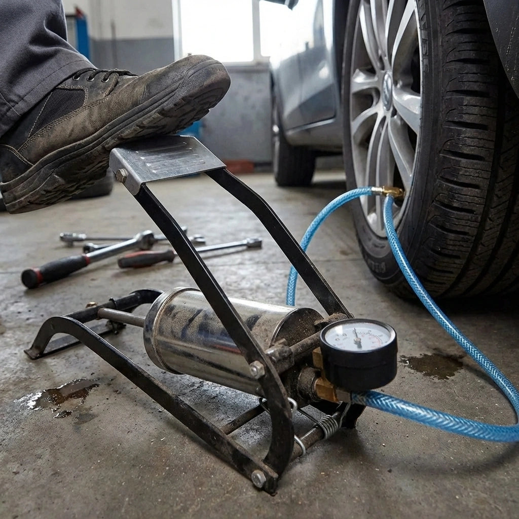 Heavy-Duty Air Foot Pump for Vehicles