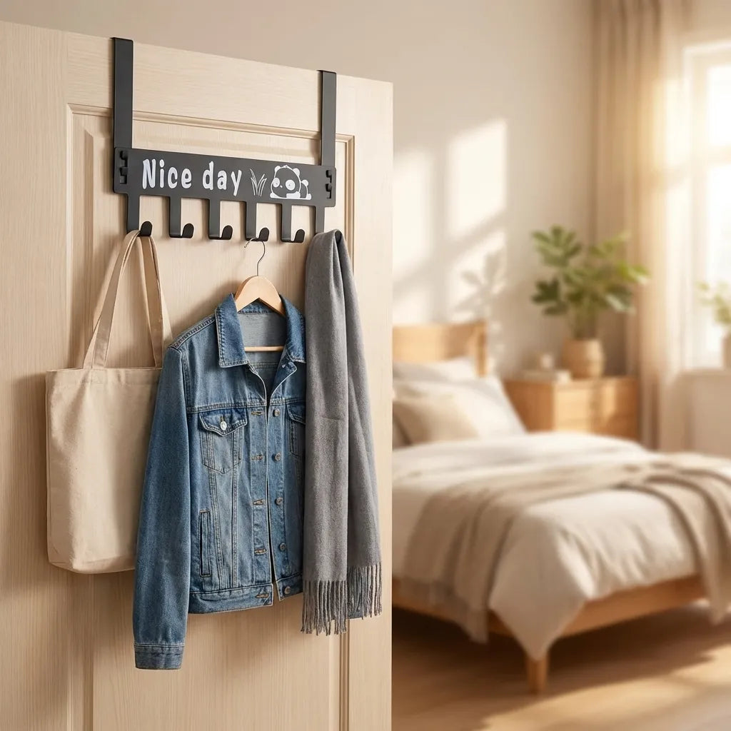 Heavy-duty Carbon Steel Door Hook Hanger Rack