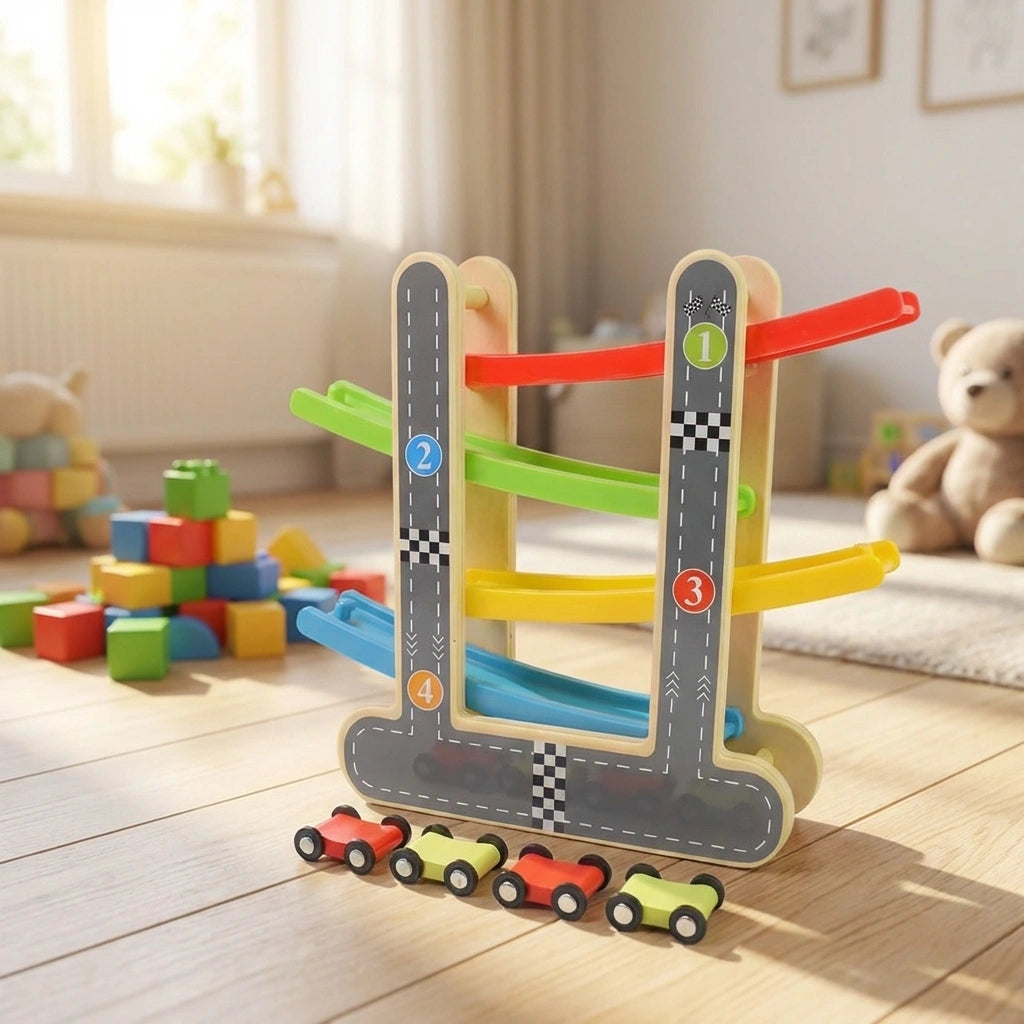Wooden Click-Clack Race Track