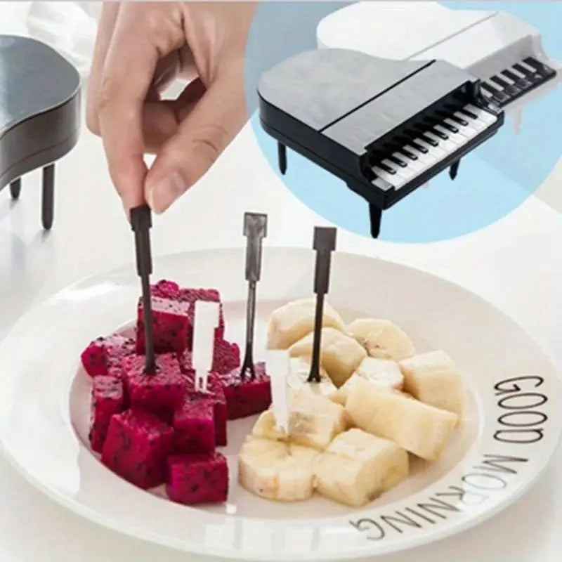 Creative Piano Fruit Forks Set (10pcs) - Home & Kitchen
