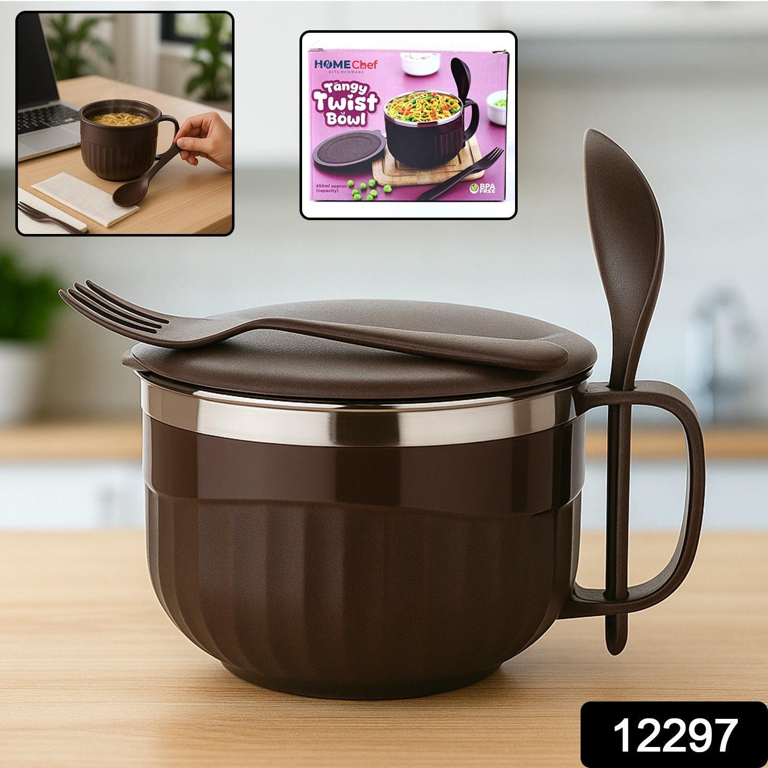 Insulated Lunch Bowl (Approx 650ml  1 Pc)