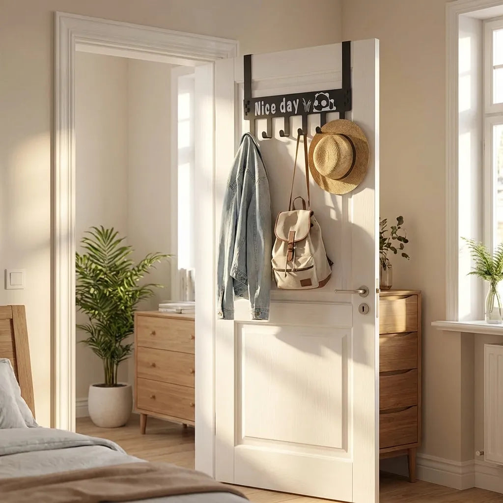 Heavy-duty Carbon Steel Door Hook Hanger Rack
