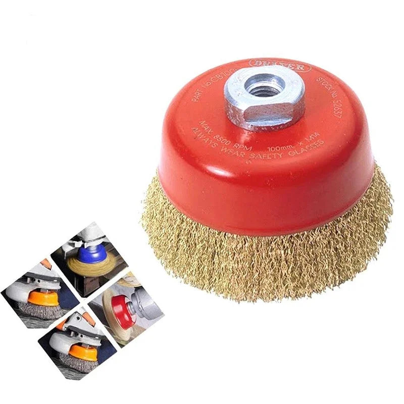 Motorcycle wheel cleaning brush