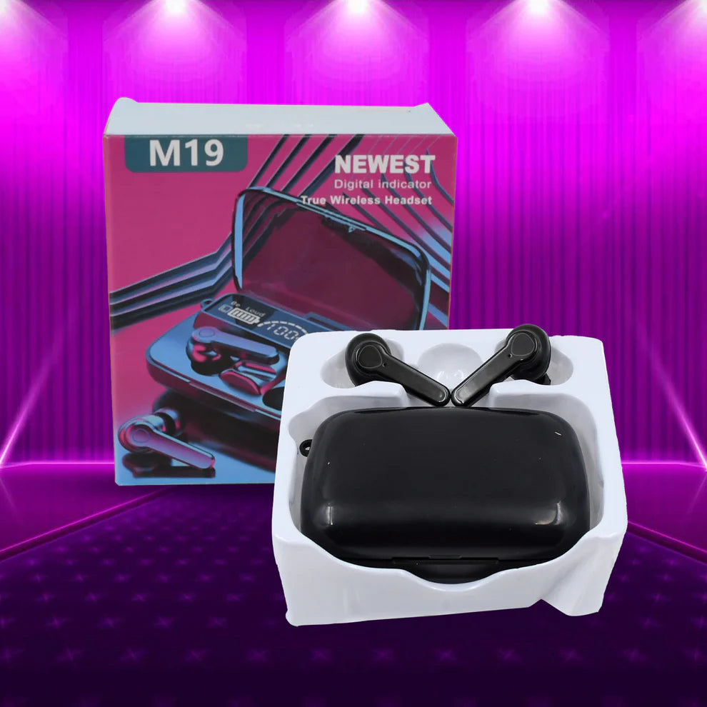 Wireless led display earbuds