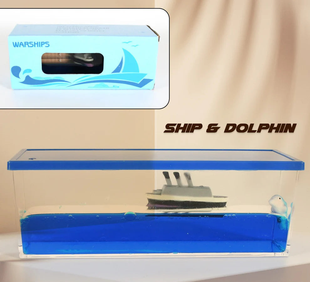 Floating titanic ship ornament