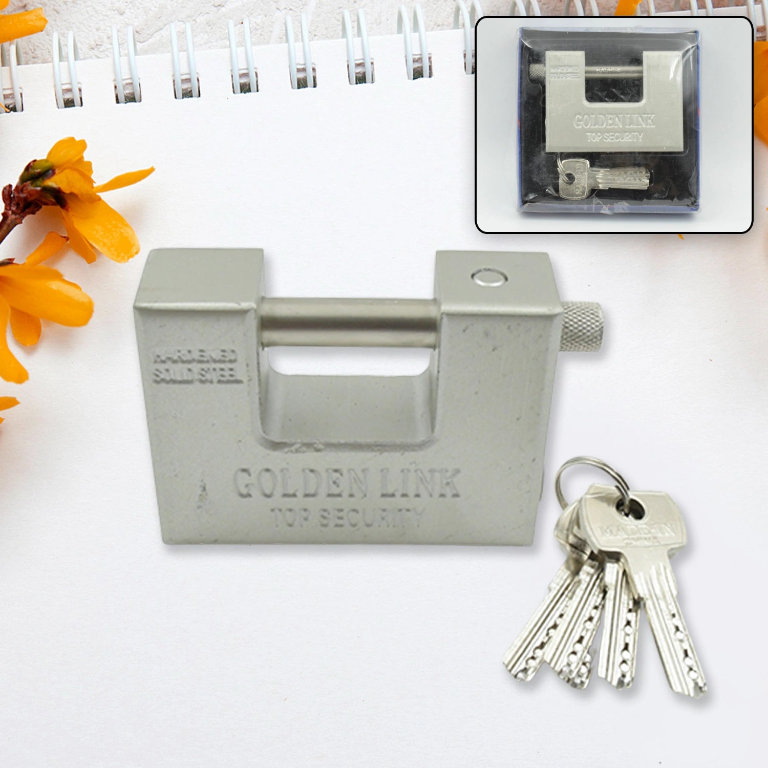94 mm stainless steel padlock