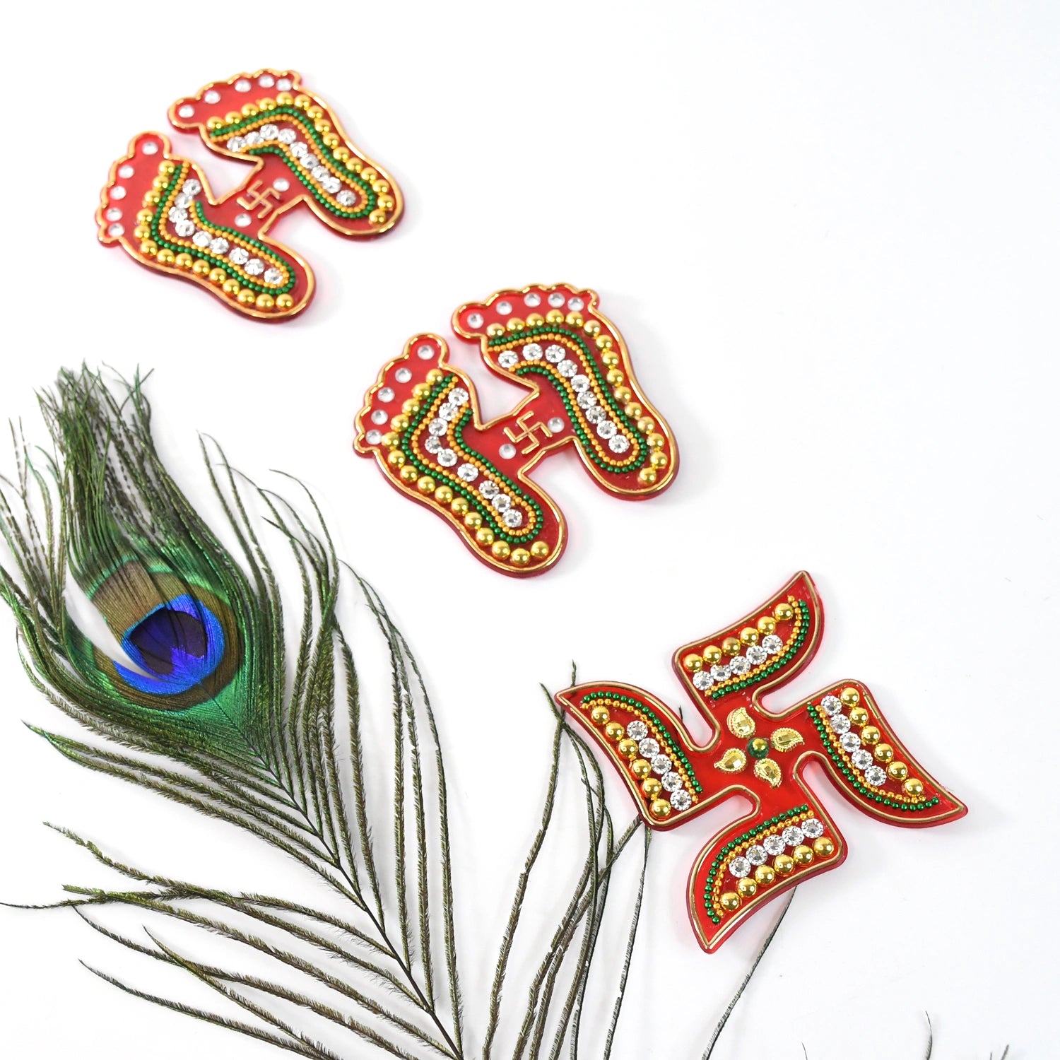 Laxmi charan & swastik set – 3 pc