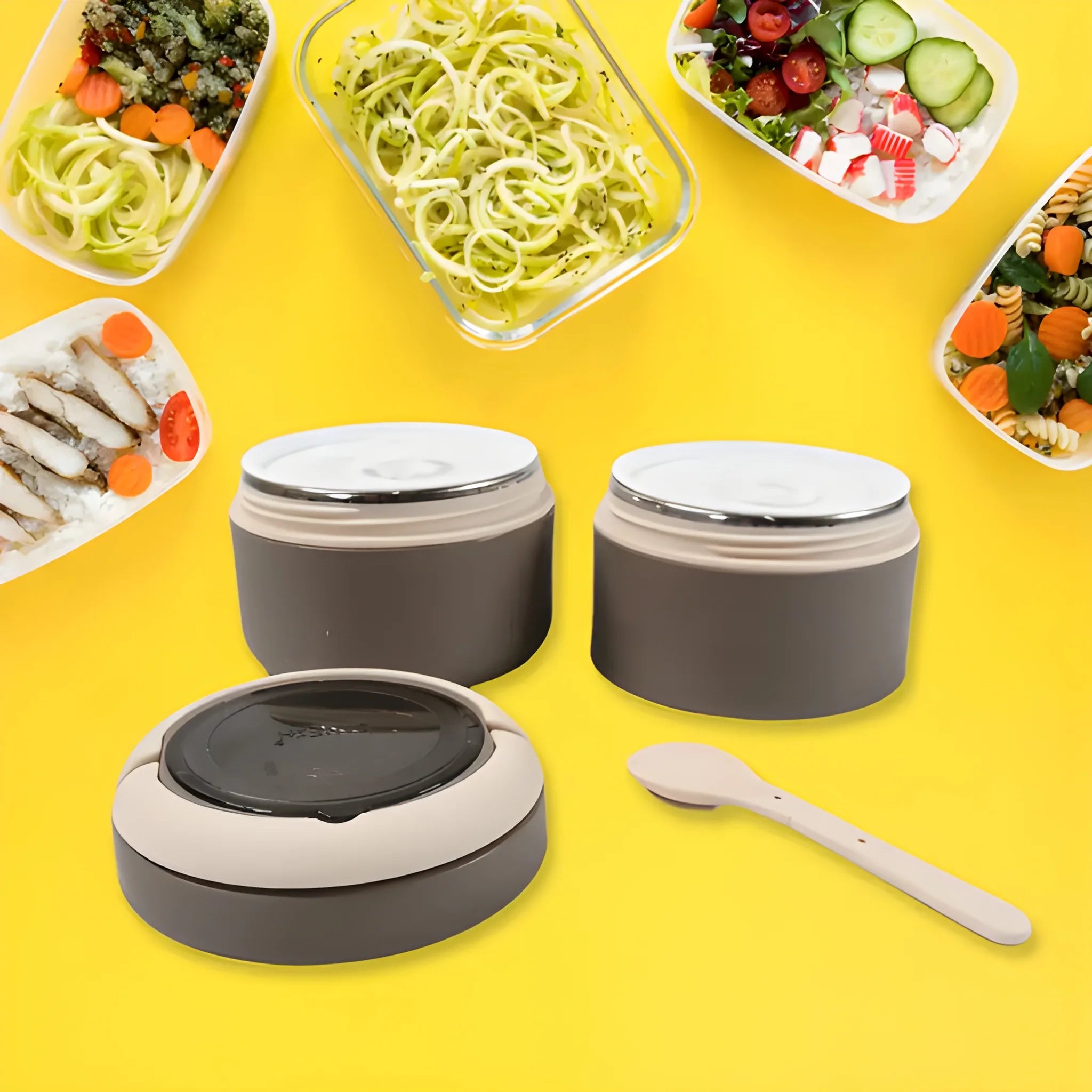 2-layer stainless steel lunch box