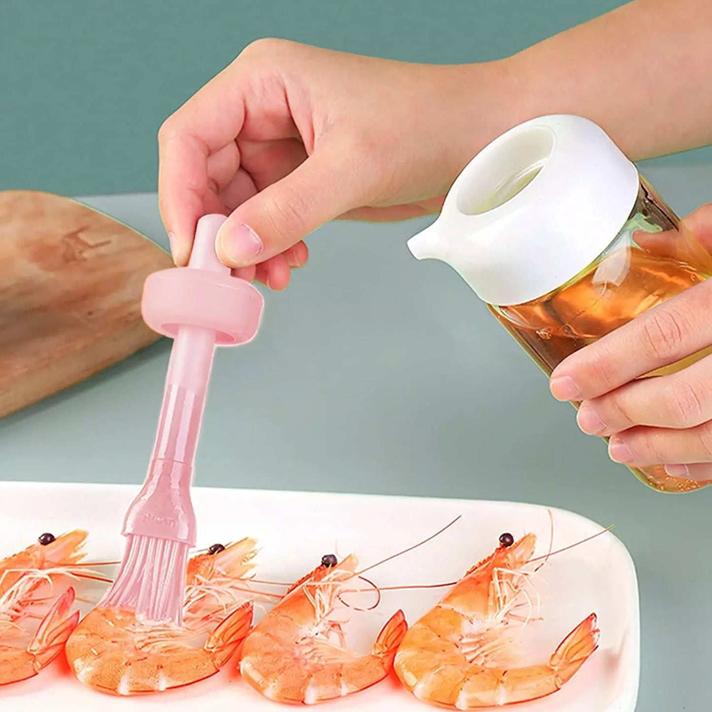 Best 2-in-1 oil dispenser bottle with silicone brush - dispensers | 2025 | fast shipping