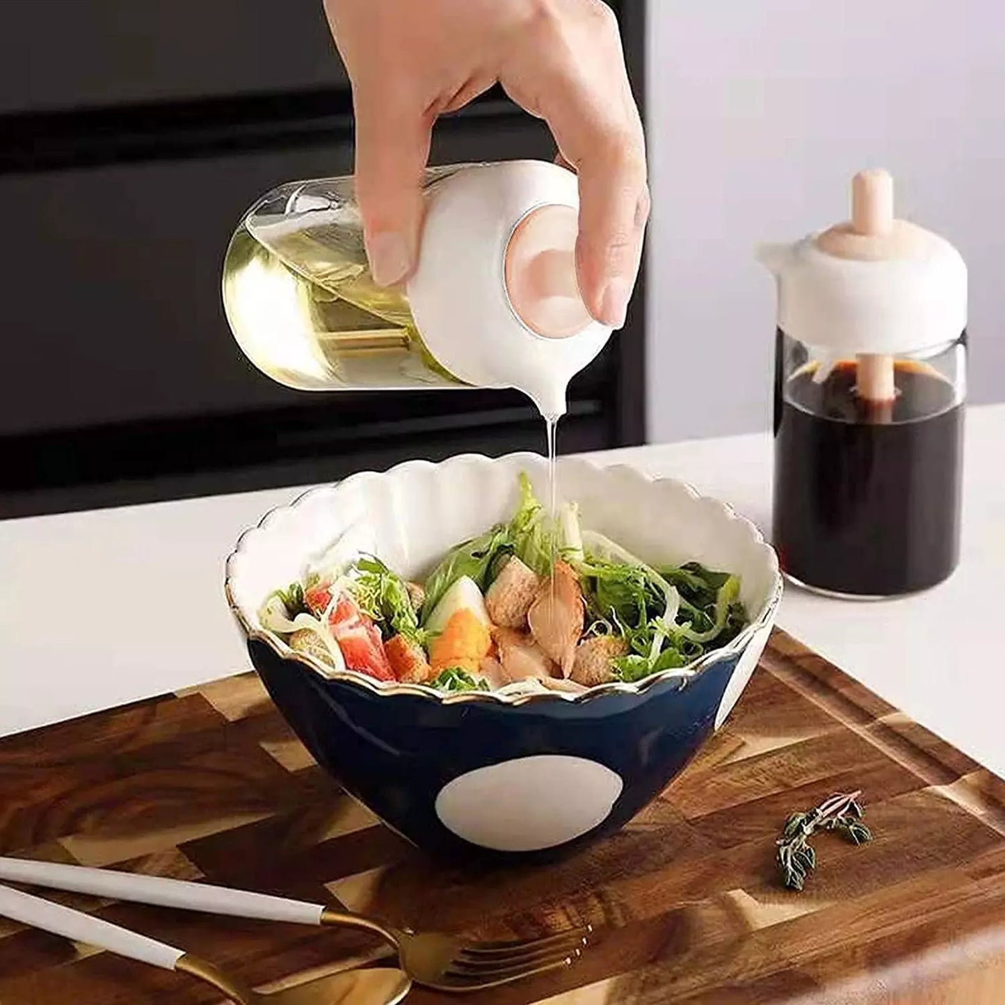 Best 2-in-1 oil dispenser bottle with silicone brush - dispensers | 2025 | fast shipping