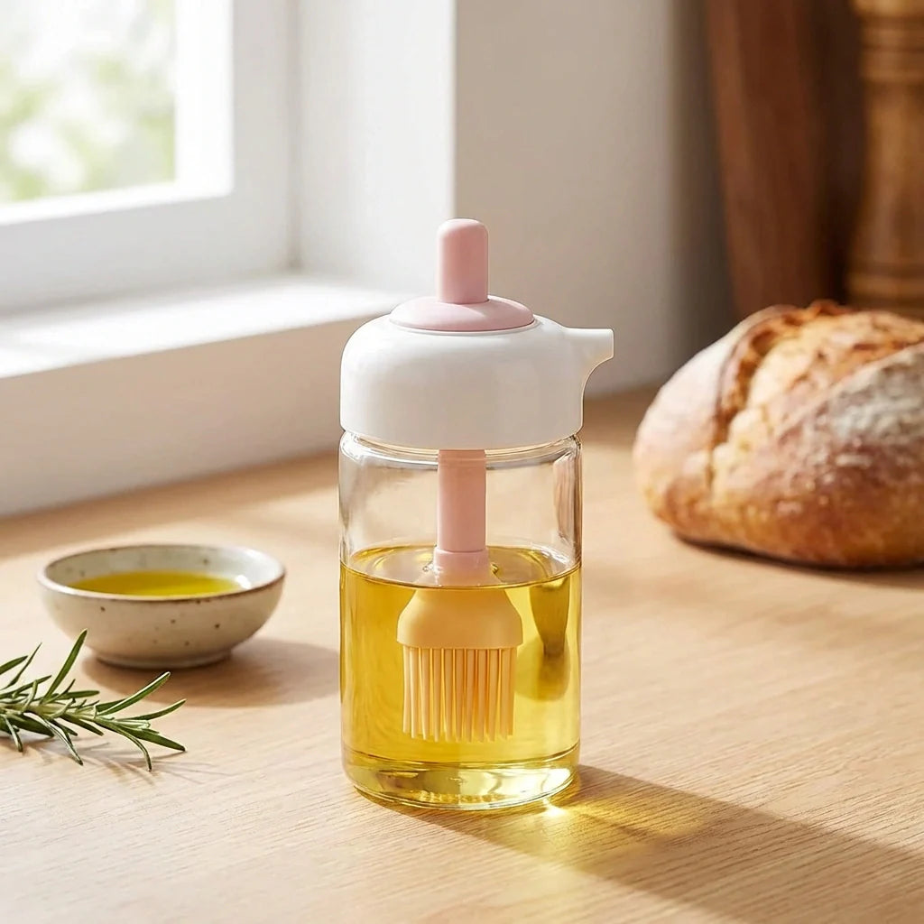 Best 2-in-1 oil dispenser bottle with silicone brush - dispensers | 2026 | fast shipping