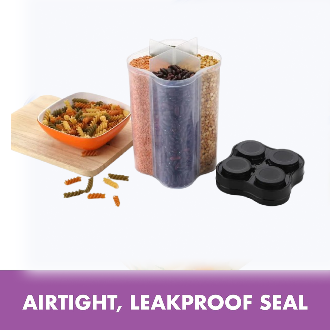 4 Section Food Storage Jar