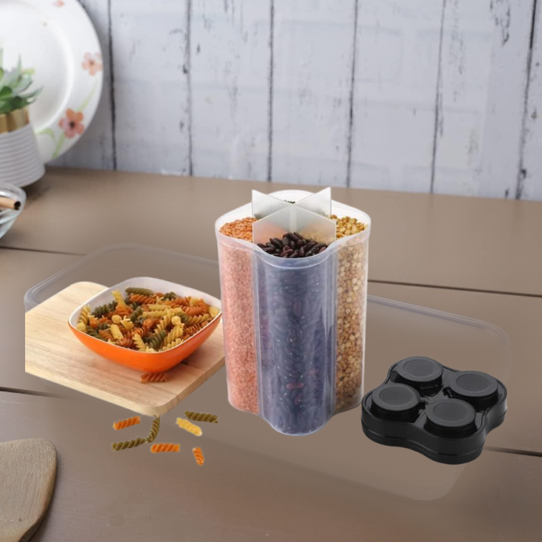4 Section Food Storage Jar