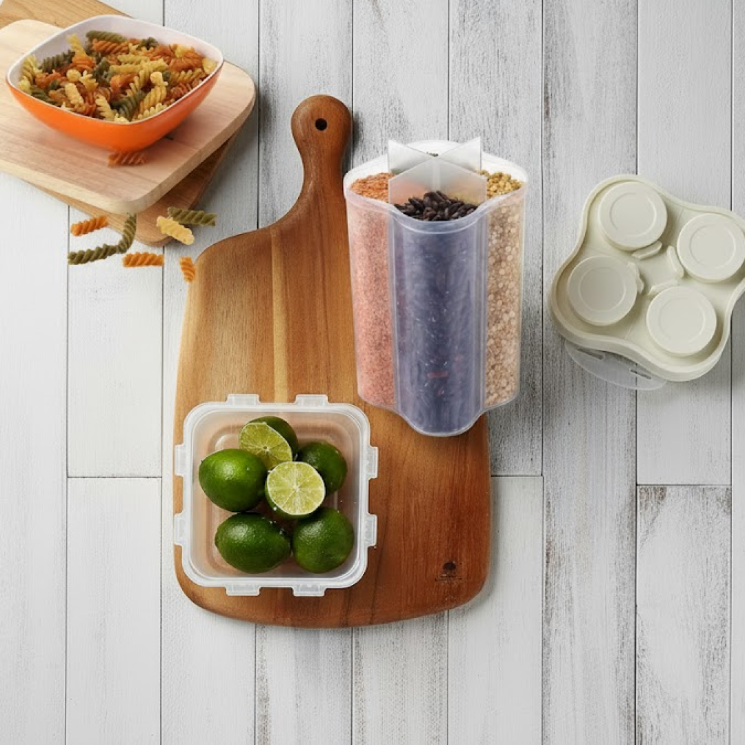 4 Section Food Storage Jar
