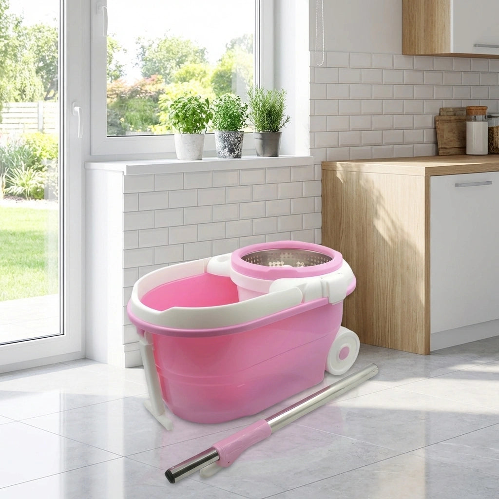 Steel Spin Mop Set