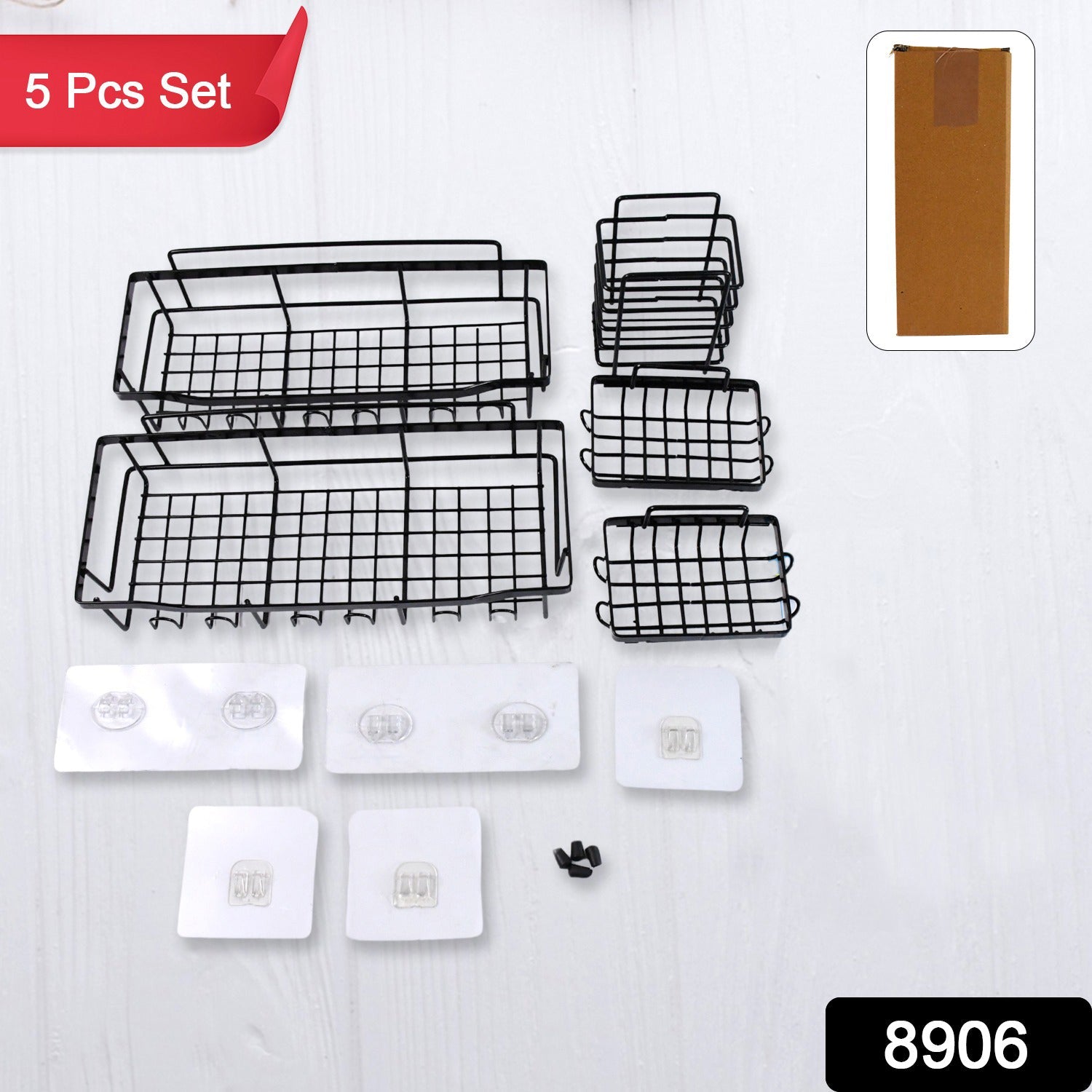No-Drill Shower Shelf Combo