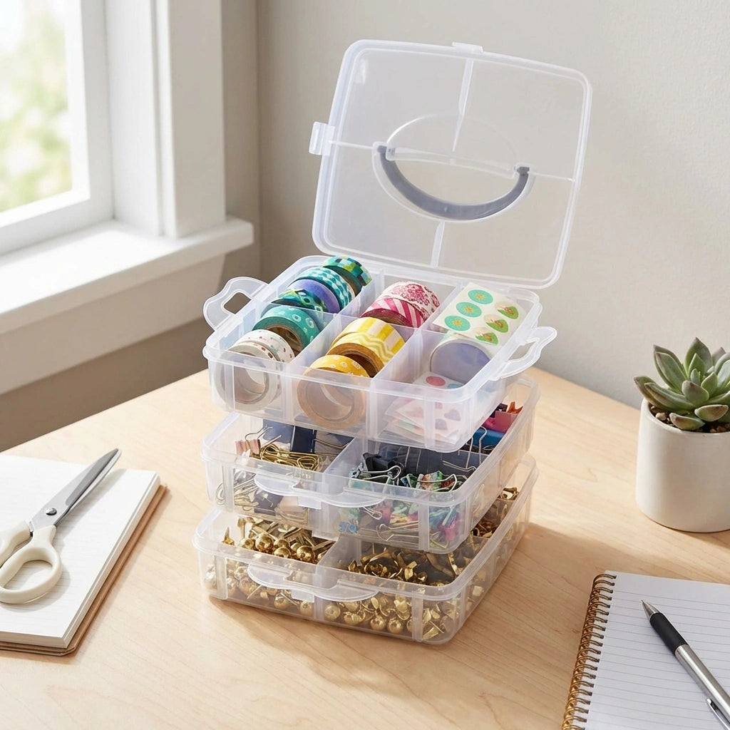 18 Grid Transparent Jewelry Organizer
