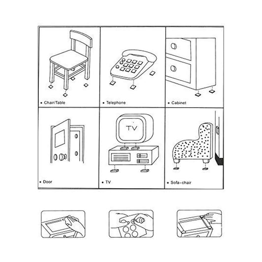 Best 28 pc self-sticking rubber furniture pads - floor protectors | 2025 | fast shipping