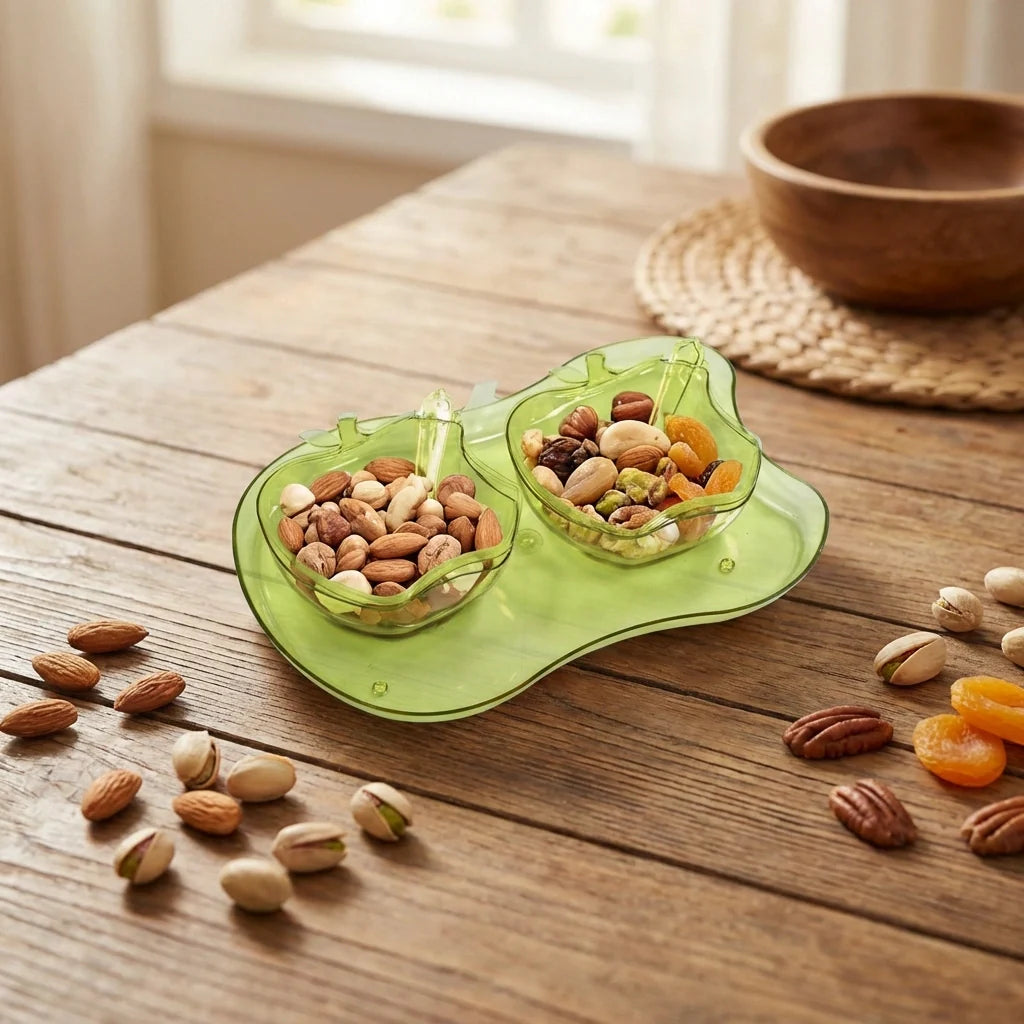Best 2969 apple shape 2piece serving set of bowl with spoon tray. Dinnerware snacks pickle - serveware | 2026 | fast