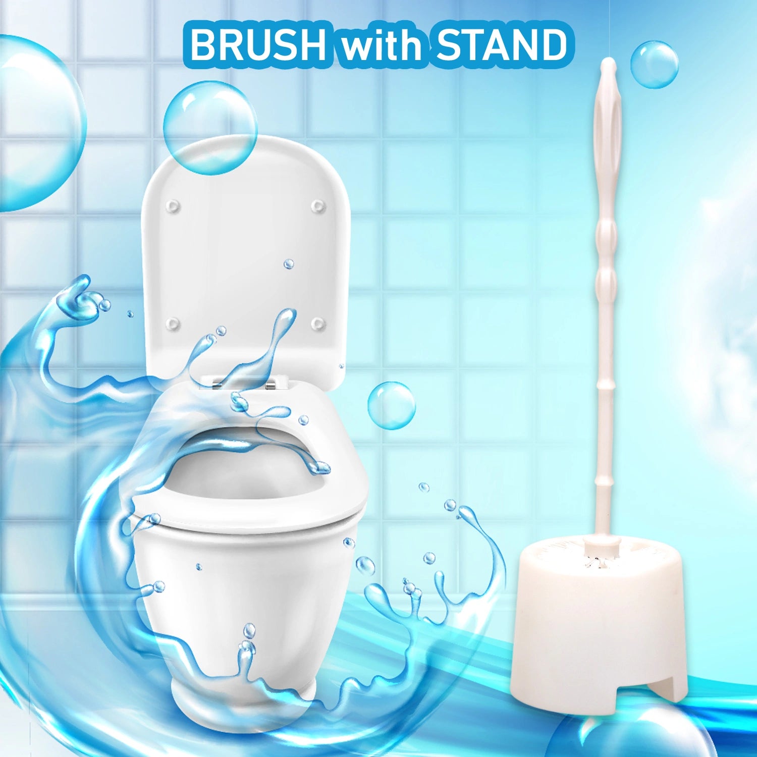 Toilet brush with potted holder