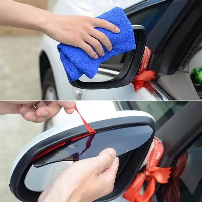Car mirror rain blades