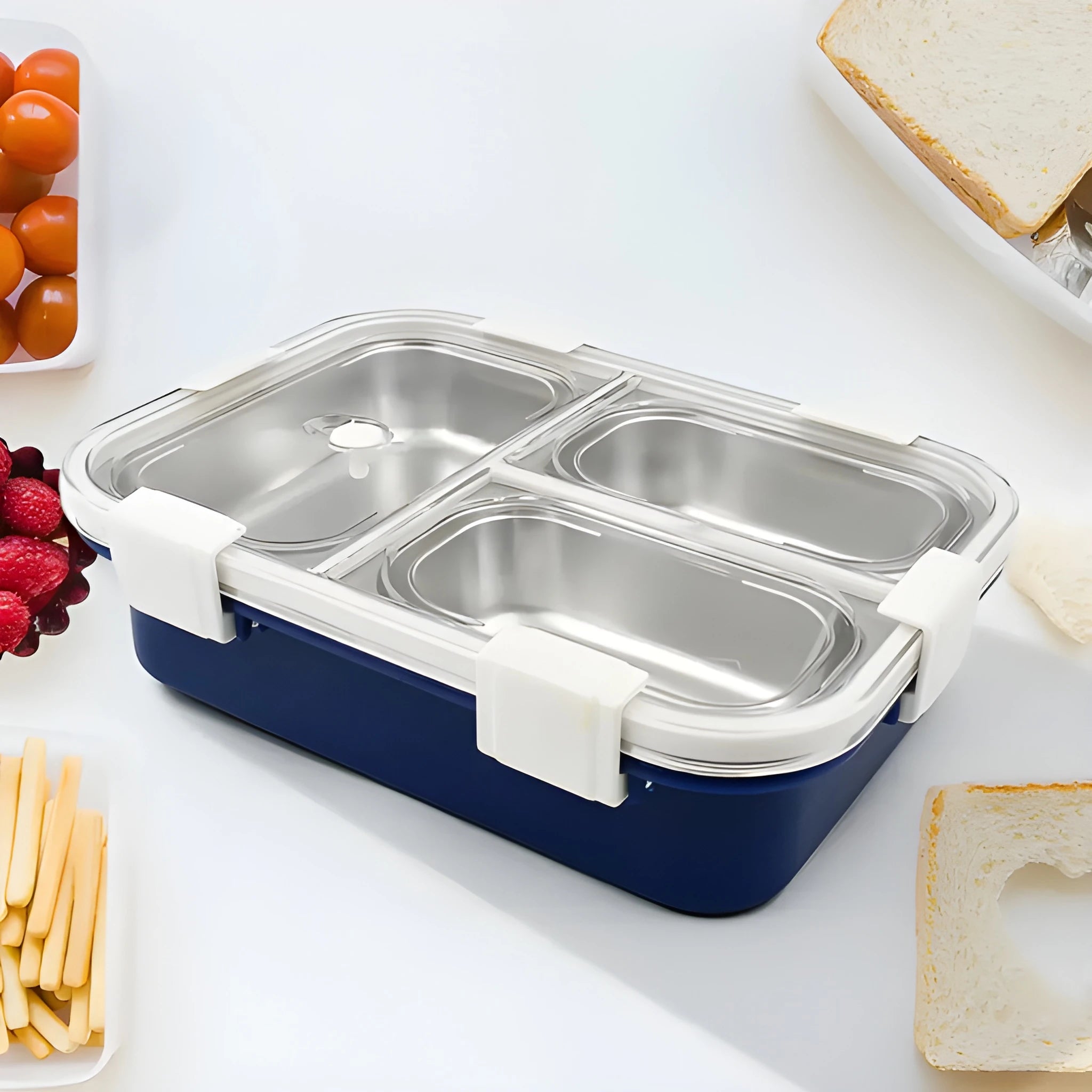 3-compartment stainless steel lunch box
