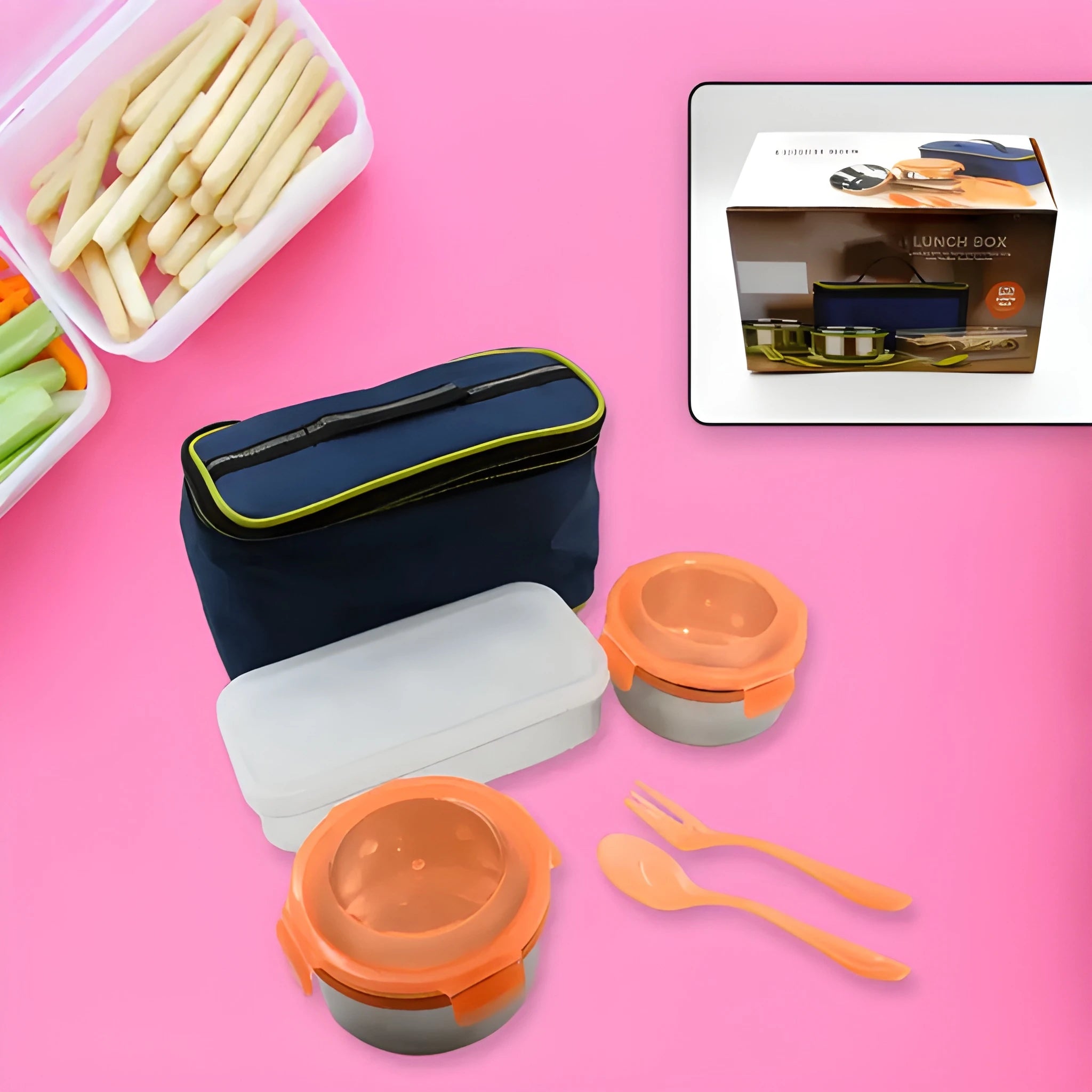 3-tier stainless steel lunch box