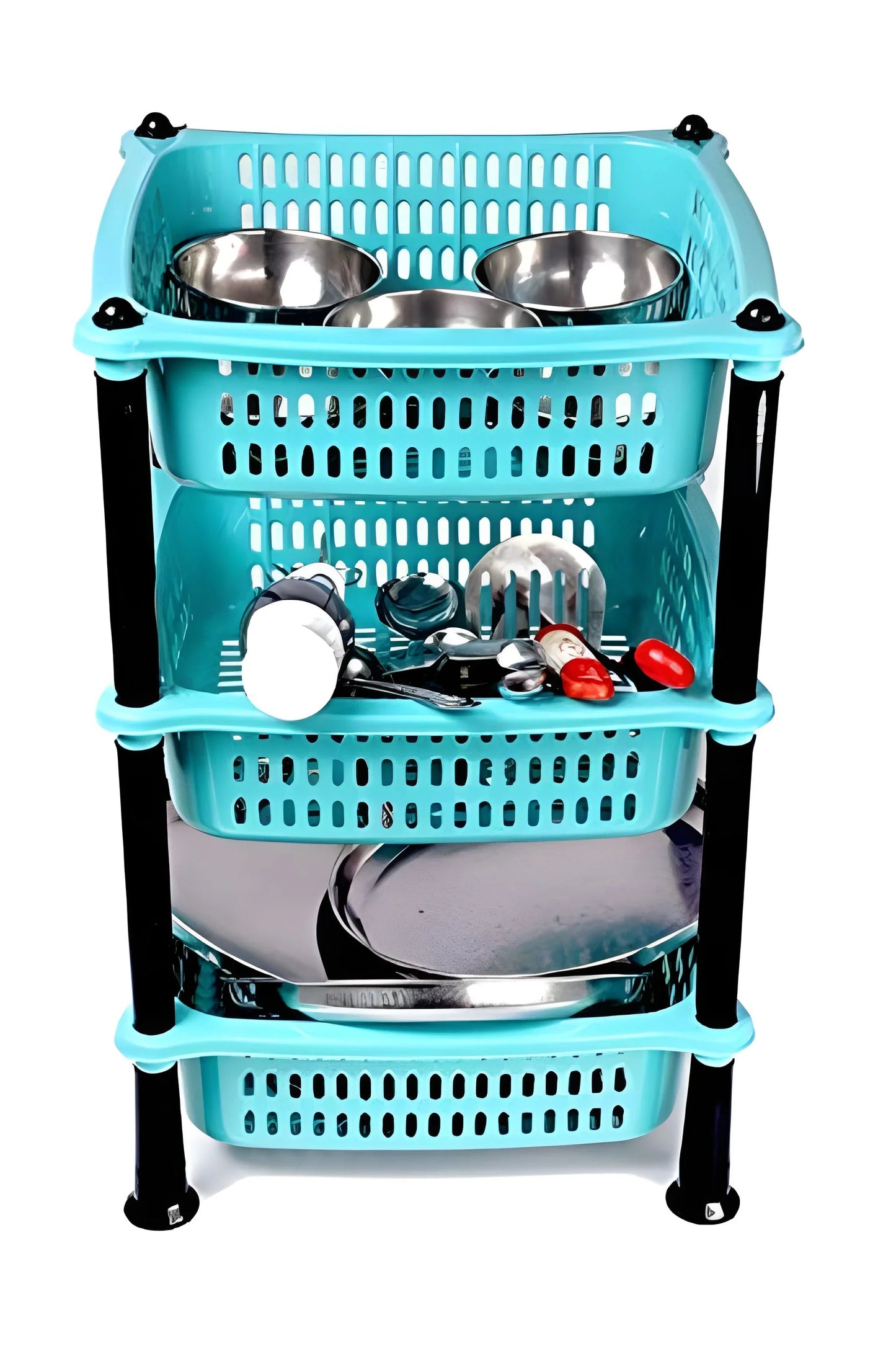 Best 3 layer squre kitchen trolley basket - furniture | 2025 | fast shipping