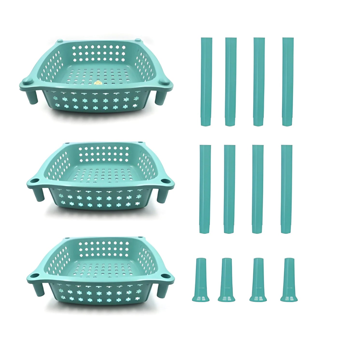 Best 3 layer squre kitchen trolley basket - furniture | 2025 | fast shipping