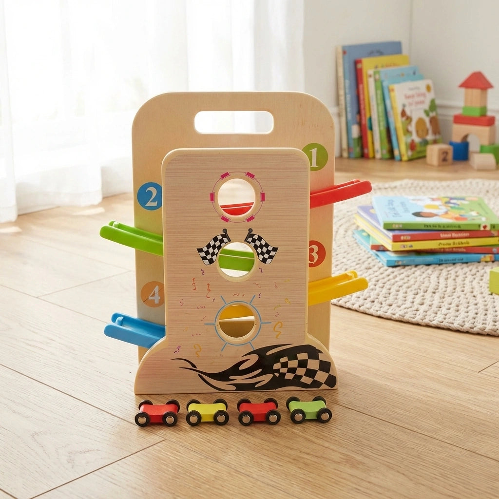 Wooden Click-Clack Car Racer