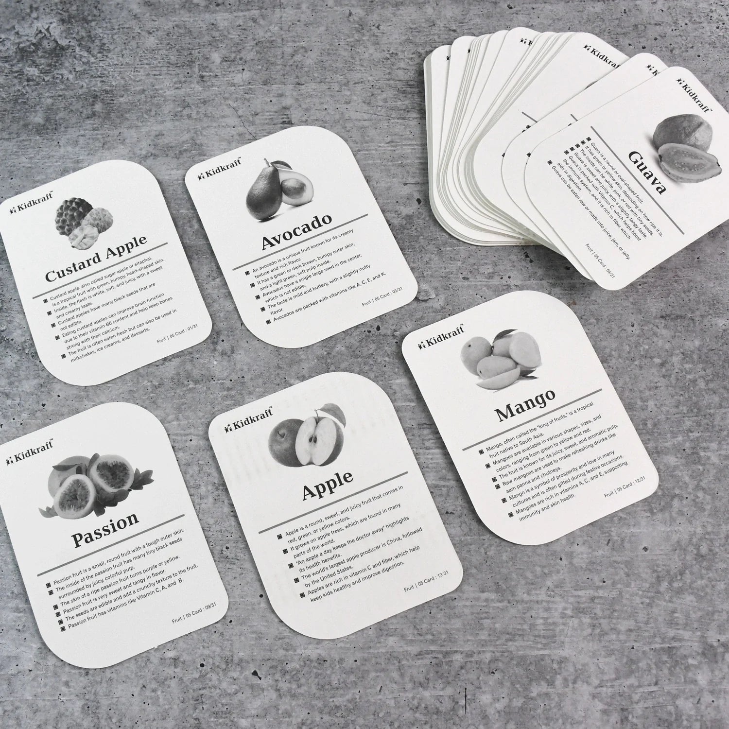 Best 32-piece fruit flashcards for kids - educational flash cards | 2025 | fast shipping