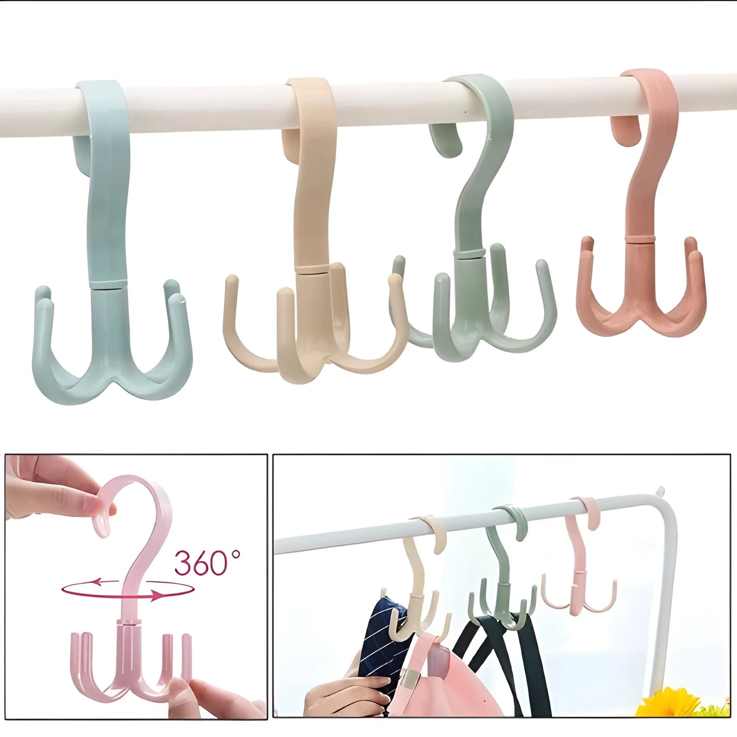 360° Rotating Bag Hanger - Home Improvement