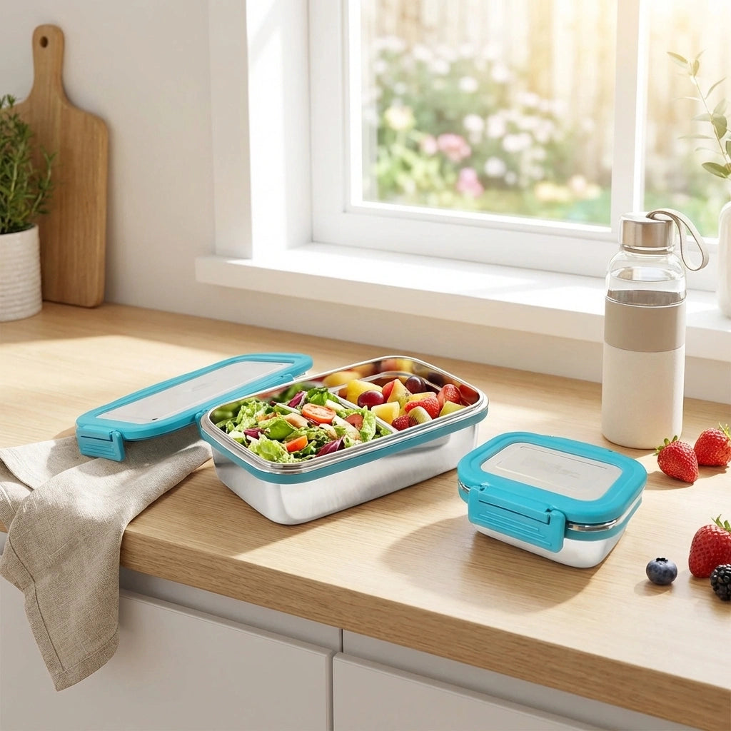 Jerry 2 Pc Stainless Steel Lunch Box