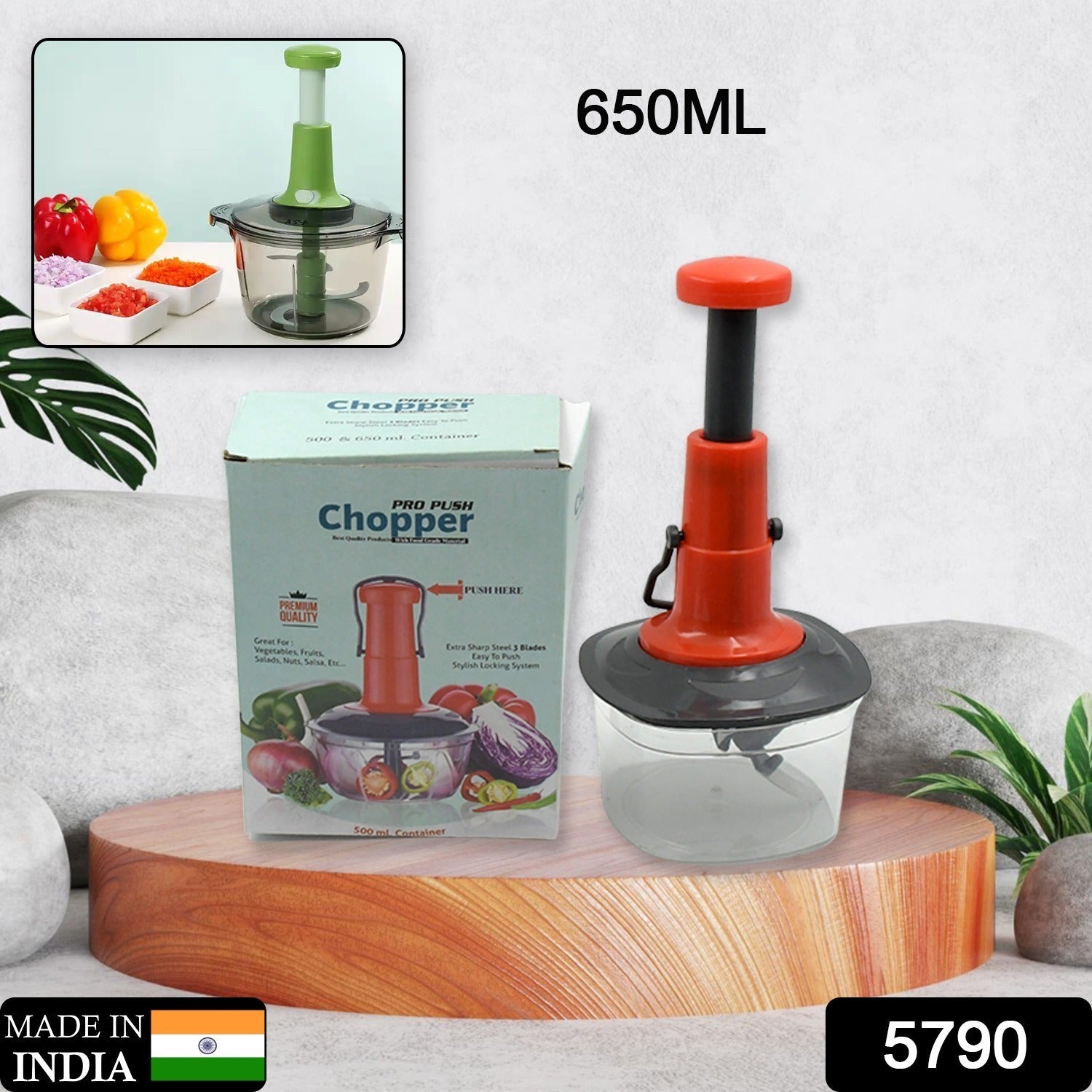 Manual Press Fruit  Vegetable Chopper