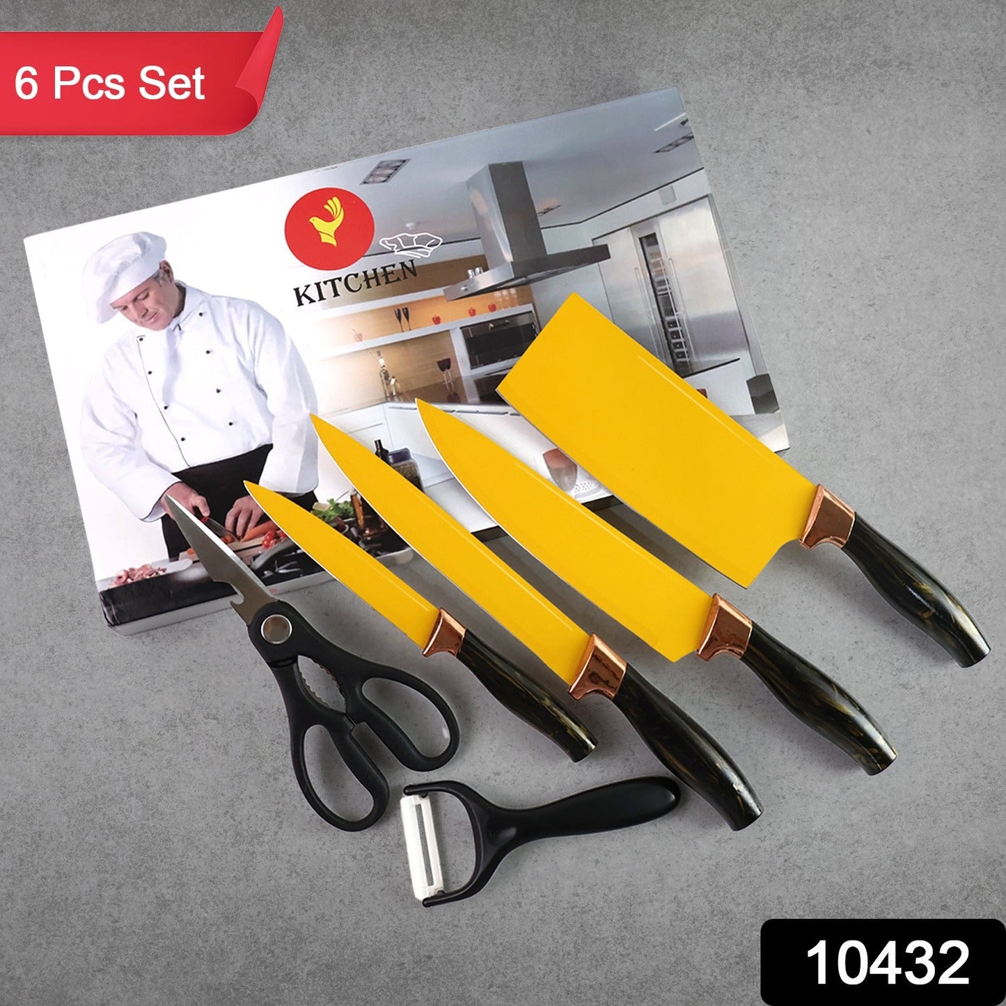 6 Pcs Kitchen Knife Set