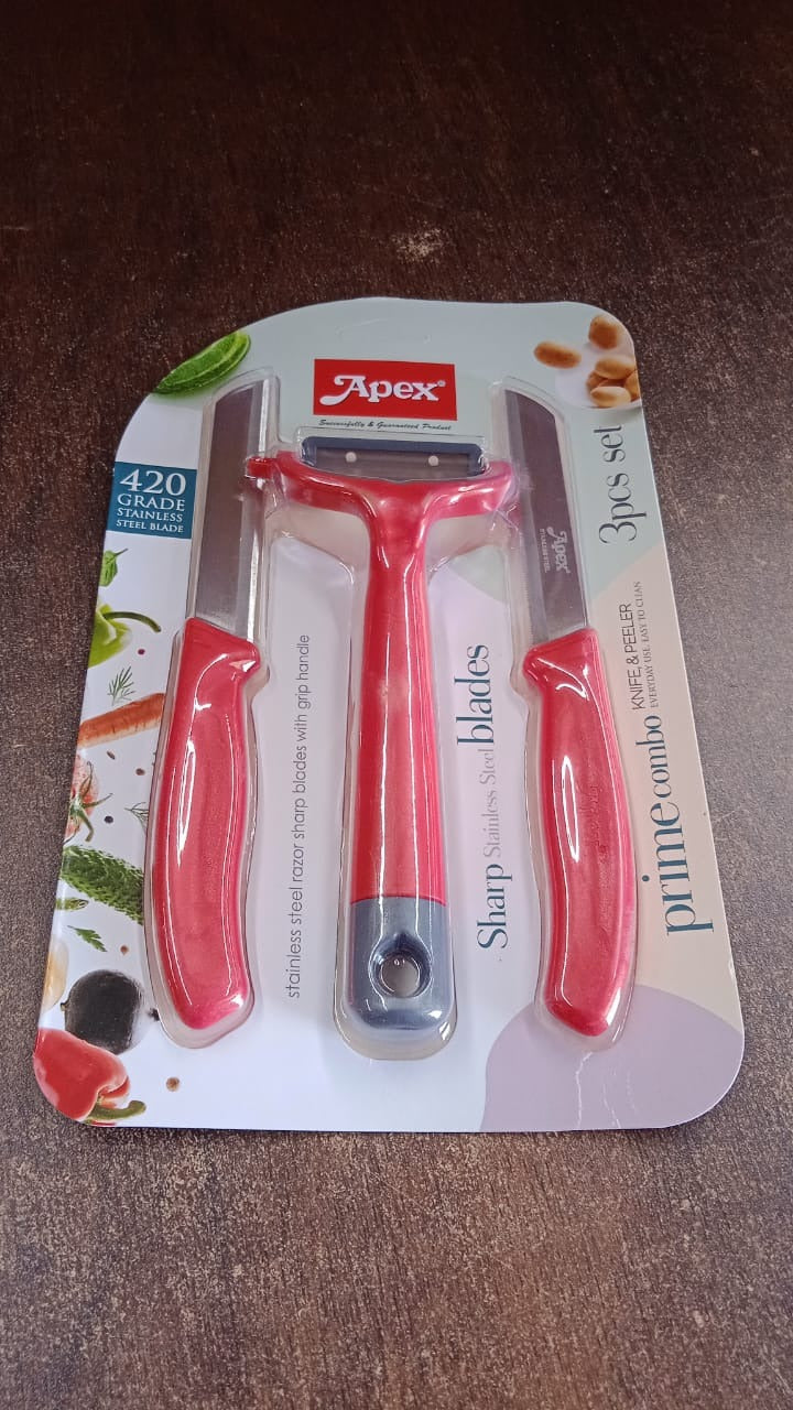 3-piece Kitchen Knife And Peeler Set
