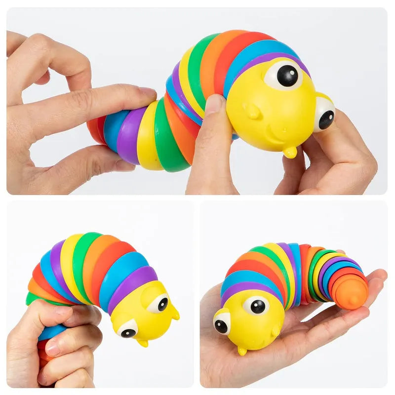 Best 3d rainbow color slug fidget - activity toys | 2025 | fast shipping