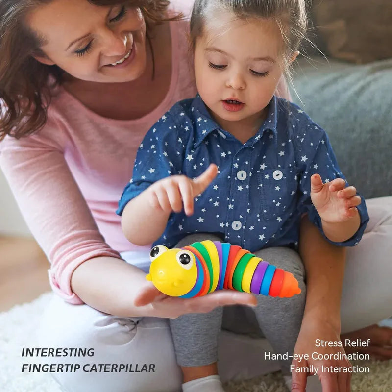 Best 3d rainbow color slug fidget - activity toys | 2025 | fast shipping